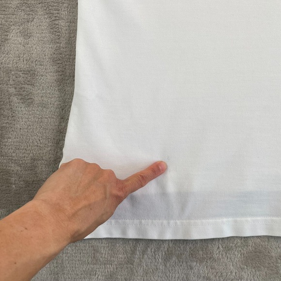 Sid Mashburn Pique Polo Shirt Men Medium White Peruvian Pima Golf Short Sleeve - Picture 4 of 9